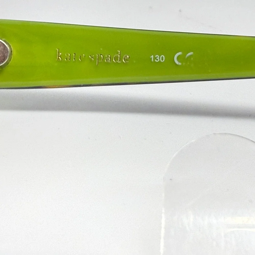 Kate Spade Paxton/N/S Tortoise Lime Green Rectangular Sunglasses DV2 Y6 53-16